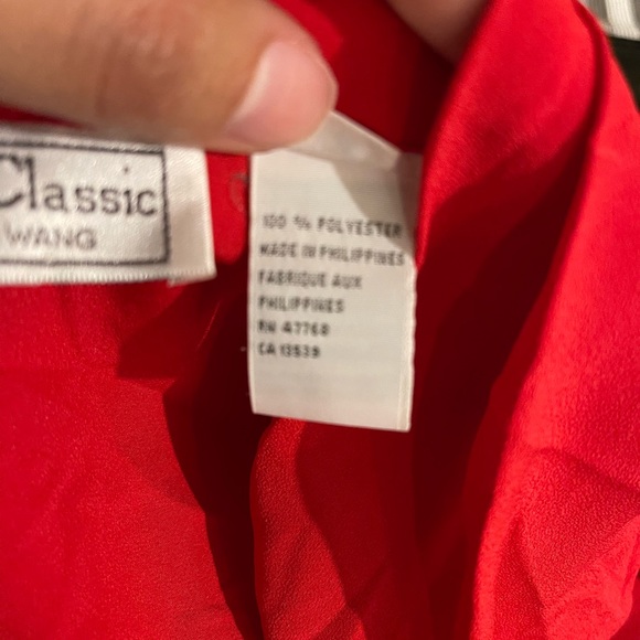Vintage la chine classy by Galindo wang red blouse - Picture 5 of 7